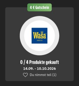 Edeka App: Wasa Challenge (evtl. regional)